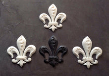 Load image into Gallery viewer, Silicone Mold Fleur De Lys, Fleur de lis Applique, Fleur de lys Mould, Molds for Clay, Molds For Resin, furniture moldings