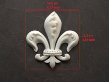 Load image into Gallery viewer, Silicone Mold Fleur De Lys,  Fleur de lis Applique, Fleur de lys Mould, Molds for Clay, Molds For Resin, furniture moldings