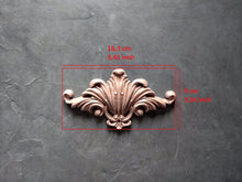 Load image into Gallery viewer, Furniture ornate central pediment, resin applique, furniture embellishment, wall pediment, resin mouldings
