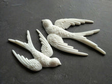 Load image into Gallery viewer, Swallow Pair Birds Applique, Birds mouldings, swallow onlays, birds resin appliques, swallow castings,
