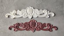Load image into Gallery viewer, Furniture embellishment applique pediment 30cm, resin overlays