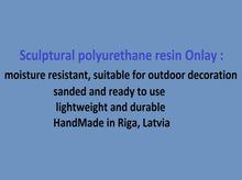 Load image into Gallery viewer, Furniture embellishment applique pediment 30cm, resin overlays