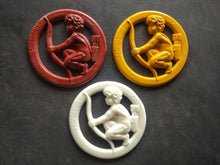 Load image into Gallery viewer, Sagittarius zodiac sign resin medallion, zodiac symbols, furniture appliques, sagittarius sign pediments