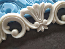 Load image into Gallery viewer, Silicone mold for central pediments 35 cm long , furniture upcycle, furniture pediments, wall decore