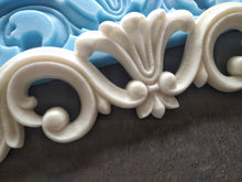 Load image into Gallery viewer, Silicone mold for furniture decorative ornate applique 13.77 inch long, furniture mouldings, furniture pediments, wall decorative pediments