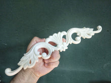 Load image into Gallery viewer, Furniture resin embellishment 35cm long. Furniture upcycle , home decoration , Furniture makeover, wall decore, pediment