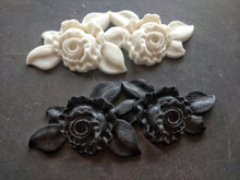 Load image into Gallery viewer, Roses resin applique, furniture appliques, roses decor, furniture onlays, flower pediment, carved overlays