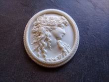 Load image into Gallery viewer, Woman resin cameo Resin cameo doll house furniture shabby chic resin cameo furniture appliques