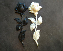 Load image into Gallery viewer, Rose on Stem Resin Applique for Furniture Decoration 29cm High, Home Decor