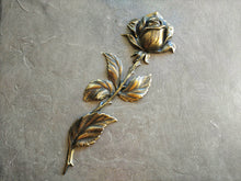 Load image into Gallery viewer, Rose on Stem Resin Applique for Furniture Decoration 29cm High, Home Decor