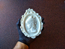 Load image into Gallery viewer, Large woman cameo silicone mold  wall decore concrete mold polymer clay mold