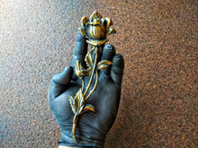 Load image into Gallery viewer, Rose resin moulding (20cm) resin casting flowers, furniture makeover, decorative moldings, furniture onlays