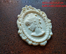 Load image into Gallery viewer, Large woman cameo silicone mold  wall decore concrete mold polymer clay mold
