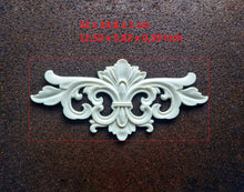 Load image into Gallery viewer, Large Resin pediment embellishment 32cm / furniture appliques, wall decore, antique pediment, resin appliques, furniture upcycle