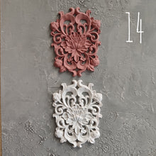 Load image into Gallery viewer, Resin flower bouquet applique, furniture appliques, flower mouldings, decorative elements,