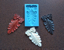 Load image into Gallery viewer, Silicone mold for acanthus furniture applique, furniture embellishment, mold for clay, mold for resin, concrete mold, acanthus elements