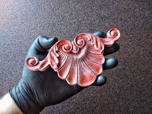 Load image into Gallery viewer, Shell style vintage pediment, furniture appliques, french style furniture embellishment, antique pediment, furniture upcycle, wall pediments