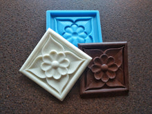 Load image into Gallery viewer, Silicone mold for square decorative overlay with wood texture, tiles mold, mold for concrete, mold for gypsum, mold for resin, mouldings