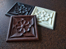 Load image into Gallery viewer, Silicone mold for square decorative overlay with wood texture, tiles mold, mold for concrete, mold for gypsum, mold for resin, mouldings