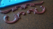 Load image into Gallery viewer, Silicone mold ornate set, furniture appliques, mold for clay, mold for resin, furniture upcycling, ornate pediments