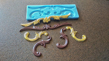 Load image into Gallery viewer, Silicone mold ornate set, furniture appliques, mold for clay, mold for resin, furniture upcycling, ornate pediments