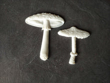 Load image into Gallery viewer, Mushroom resin appliques set (2pcs), furniture mouldings, mushrooms onlay, resin mouldings, mushrooms decor, furniture embellishment