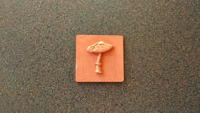 Load image into Gallery viewer, Tile with mushroom 10x10cm (White) , Vintage tile with mushroom 3d element