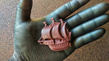 Load image into Gallery viewer, Silicone mold for little sailboat , little frigatt onlay mold , poly clay mold , boat mold, Furniture Appliques, sea decors