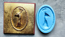 Load image into Gallery viewer, Peacock Medallion in frame Silicone Mold for Resin, Clay, Concrete, Plaster, DIY Craft Making 15x10.5x2.2 cm