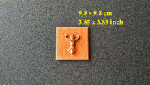 Load image into Gallery viewer, Silicone mould for handmade tiles with 3d chic vintage element and shabby aged texture 9.8*9.8cm, plaster tiles, concrete mold,