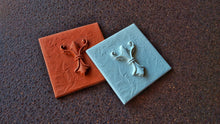 Load image into Gallery viewer, Silicone mould for handmade tiles with 3d chic vintage element and shabby aged texture 9.8*9.8cm, plaster tiles, concrete mold,