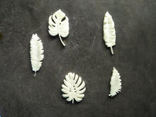 Load image into Gallery viewer, Palm leaves resin appliques (5pcs) resin applique Flower mouldings Furniture DIY makeover embellishments
