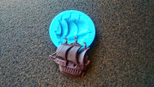 Load image into Gallery viewer, Frigate Silicone Mold: Boat Applique for Furniture, Clay &amp; Resin Crafts
