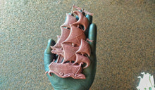 Load image into Gallery viewer, Frigate resin applique, boat moulding, furniture appliques, little frigate onlay, sea mouldings
