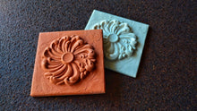 Load image into Gallery viewer, Tile Silicone Mold with volumetric Whirlpool element, Vintage Style tiles, Concrete &amp; Resin

