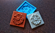 Load image into Gallery viewer, Tile Silicone Mold with volumetric Whirlpool element, Vintage Style tiles, Concrete &amp; Resin

