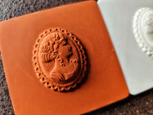 Load image into Gallery viewer, Woman Cameo Tile Silicone Mold: Vintage Applique, Handmade
