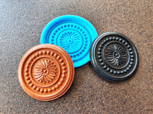Load image into Gallery viewer, Furniture Rosette Silicone Mold: Wood Carving Embellishment, 9.7cm
