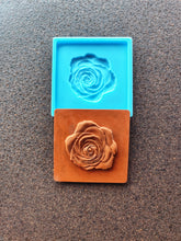 Load image into Gallery viewer, Silicone Mold for Square Tile with volumetric rose element : Handmade Embellishment
