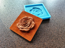 Load image into Gallery viewer, Silicone Mold for Square Tile with volumetric rose element : Handmade Embellishment
