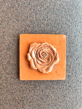 Load image into Gallery viewer, Silicone Mold for Square Tile with volumetric rose element : Handmade Embellishment
