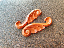 Load image into Gallery viewer, Silicone Mold for Scrolls with wood texture: Furniture Embellishment  carved Applique
