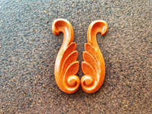Load image into Gallery viewer, Silicone Mold for Scrolls with wood texture: Furniture Embellishment  carved Applique
