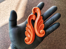 Load image into Gallery viewer, Silicone Mold for Scrolls with wood texture: Furniture Embellishment  carved Applique
