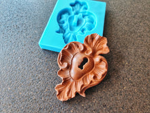 Load image into Gallery viewer, Vintage Key Lock Silicone Mold: Furniture Applique DIY Overlay (13x8.7cm)
