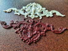 Load image into Gallery viewer, Silicone Mold Vintage Furniture Pediment 26.5 cm : Ornate Applique, Resin Clay
