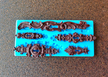 Load image into Gallery viewer, Vintage Keyhole Appliques Silicone Mold: Furniture ornaments Casting
