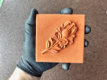 Load image into Gallery viewer, Feather Tile Silicone Mold: DIY Plaster Concrete Mould (9.8x9.8cm)
