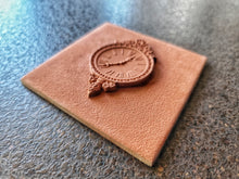 Load image into Gallery viewer, Silicone Mold for square tile with volumetric Vintage Watch element : Concrete, Cement, Resin
