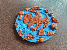 Load image into Gallery viewer, Capercaillie Bird &amp; Forest Plants Silicone Mold: Resin, Clay, Food-Grade
